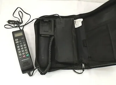 Vintage Motorola SCN24494 Cell Phone Car Charger Battery Leather Case Untested  • $44.95