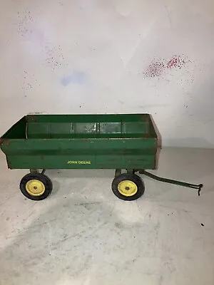 VINTAGE JOHN DEERE FLARE Wagon For A Tractor 1/16 JD Grain Metal • $15.99