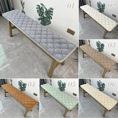 $36.16 • Buy Thicken Short Plush Long Bench Seat Cushion Chair Mat Soft Seat Pad Non-slip