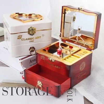 $31.59 • Buy Musical Jewelry Box Ballerina Themed GirlS Musical Jewellery Storage Box White