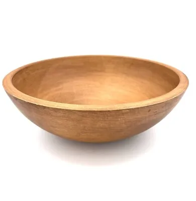 Vintage Woodcroftery Wooden Dough Bowl Mixing Bowl Large 10” Wide 4” Deep USA • $24.71