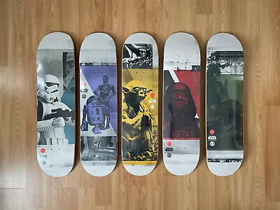 $299 • Buy Element Skateboard Star Wars Complete 5 Deck Set Yoda Vader Fett R2 Stormtrooper