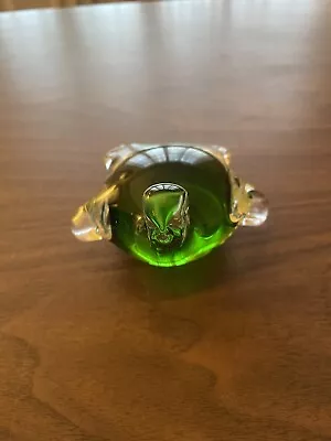 Gorgeous Murano Style Turtle Art Glass Paperweight Green • $9.95