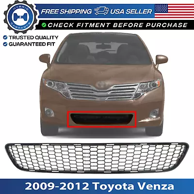 New Front Bumper Grille Primed Plastic For 2009-2012 Toyota Venza Center • $23