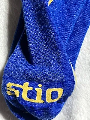 2 Pair STIO Royal Blue Ankle Quarter Crew Merino Wool Socks Size Men  7-10 • $24.99