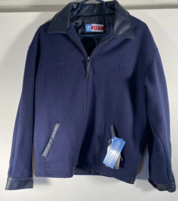 $55 • Buy VTG “NewW/Tags”Roots USA Olympic 2002 Salt Lake Wool/Leather/Lined Jacket Canada