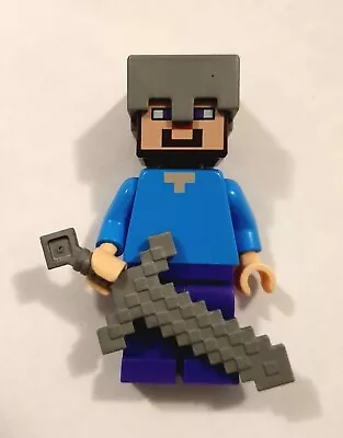 NEW LEGO 21121 Minecraft The Desert Outpost STEVE Minifigure Figure W/Iron Sword • $7