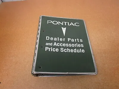 $65 • Buy 1960's GM BINDER ONLY Pontiac Price Book Illustrated Parts Catalog Manual Buick