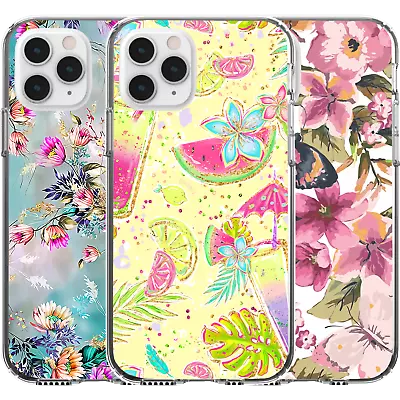 Silicone Cover Case Art Colour Pattern Leaf Butterfly Flowers Pink Watermelon • $16.95