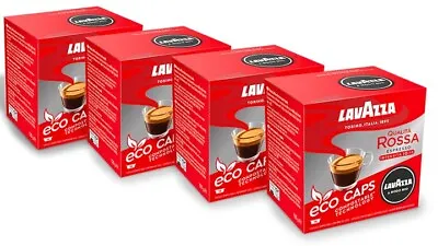 £25.99 • Buy Lavazza A Modo Mio Qualita Rossa Eco Cap Compostable Capsules / Pods -  64 Pods