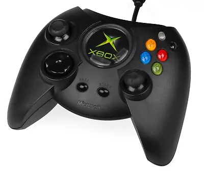 Original Microsoft Xbox Controller Duke + Breakaway Cable | Official + Tested • £19.99