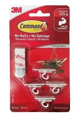 Command Ceiling Hooks (4 Pack) • $7.50