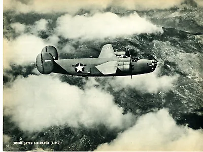 1943 Vintage Print WW2 Plane Consolidated Liberator B-24D B-24 Heavy Bomber Air • $24.88