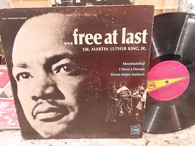 Dr MARTIN LUTHER KING FREE AT LAST - MLK VINYL  LP GORDY 929 MOTOWN 1968 LOWEST$ • $9.95