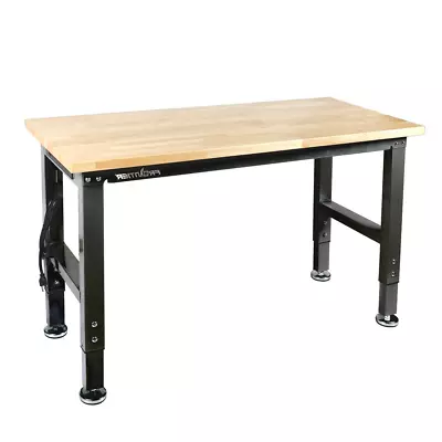 GARAGE WORKBENCH 4-Ft Table Heavy-Duty Adjustable Height Steel Frame • $188.74