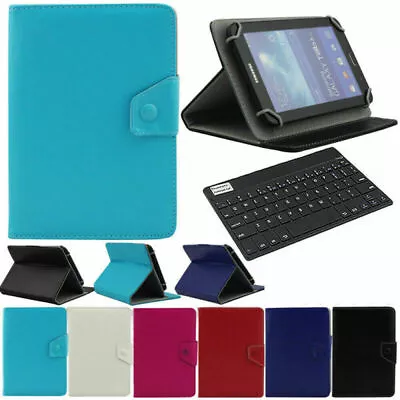 Universal Wireless Keyboard Cover Leather Tablet Case Folio Cover For 10  10.1  • $17.59