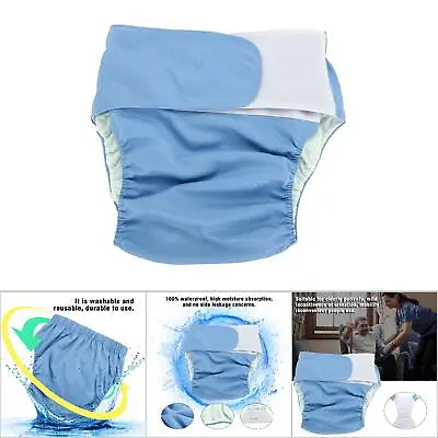 Adult Cloth Diaper Washable Adjust Large Nappy Blue305 ROL • $16.58