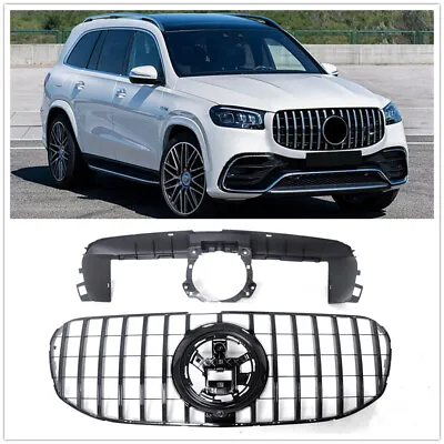 Black Front Bumper Grille GT Style For Mercedes Benz GLS Class X167 2020-2022 Au • $247.40