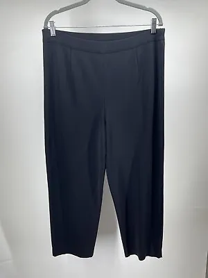 Exclusively Misook Women Pants XL Black Straight Leg Stretch Pull On Career • $34.95