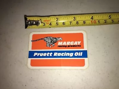 Margay Go Kart Racing Products Pruett Racing Oil Vintage Vtg Decal Sticker • $19.99