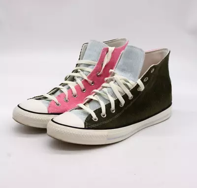 CONVERSE SHOES Unisex Size 12 Herbal Pink Corduroy Hi Top Trainers Khaki • £4.99