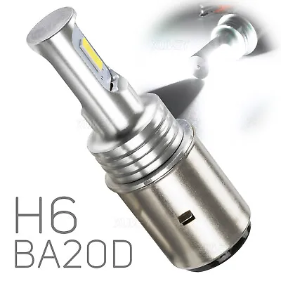 LED BA20D S2 S1 H6 Motorcycle Headlight Bulb Hi- Lo Spot Beam Motorbike Headlamp • $9.49