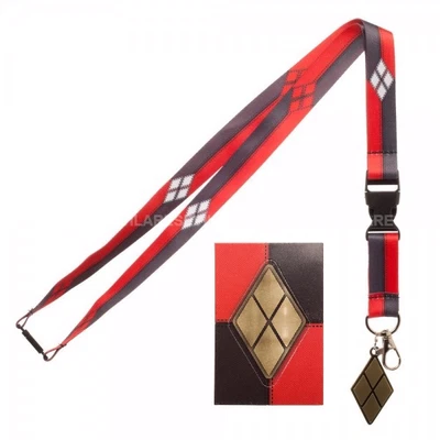 $12.95 • Buy DC Comics HARLEY QUINN Suit Up Neck Lanyard ID Badge Holder Keychain Diamond NEW