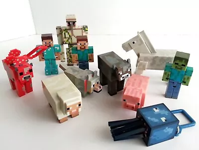 11 Minecraft Mojang Figures Keychains Golen Animals Horse Pig Cow Sheep Game Lot • $24.95