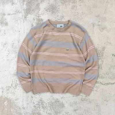 Vintage 90s Striped Chunky Knit Jumper Mens Medium • £25