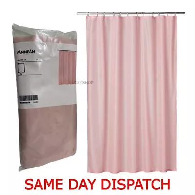 Ikea VANNEAN Waterproof Polyester Fabric Bathroom Shower Curtain 180 X 180cm • £9.99