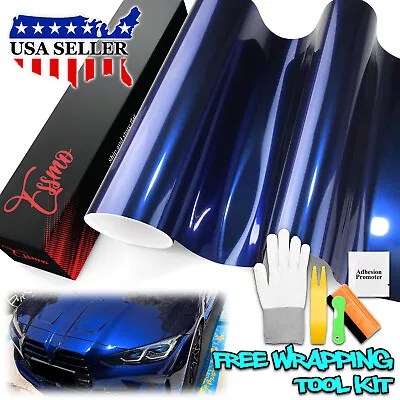 ESSMO PET Super Gloss Metallic Tanzanite Blue Car Vinyl Wrap Decal Like Paint • $37.50