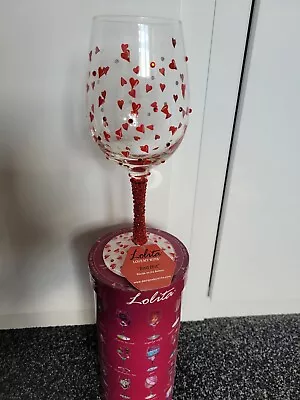 Lolita Red Hot Hearts Wine Glass Brand New Unused  • £15