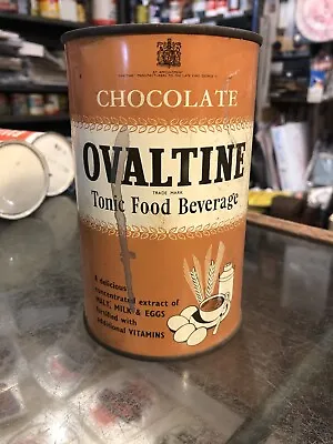 Ovaltine 14 Oz Vintage Chocolate Empty Can Style 2 • $25