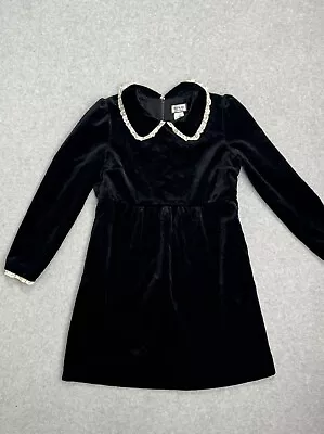 Paul And Joe Women’s Black Velvet Mini Dress Sz6/38 100% Cotton Made In France • $79.99