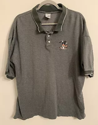 Vintage Golf Warner Brothers Daffy Duck Polo Shirt Size 2XL • $14.99