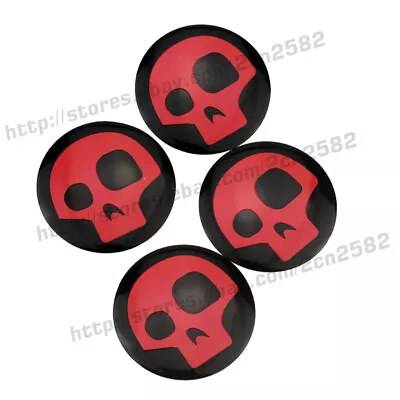 4pcs Alloy Red Skull Face Car Wheel Center Hub Caps Replace Badge Emblem Sticker • $7.39