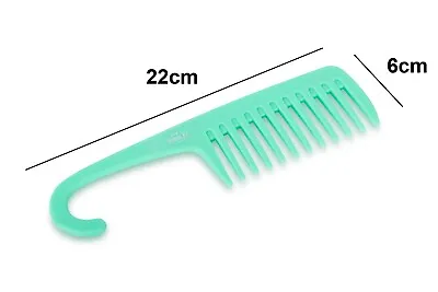 Large Salon Hairdressing Shower Comb Wide Tooth Detangler Wet Hair Brush Comb Uk • £2.29