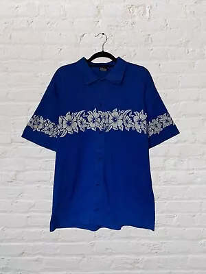 Vintage Polo Sport Ralph Lauren Floral Hawaiian Shirt Made In USA Men’s Large • £39.95