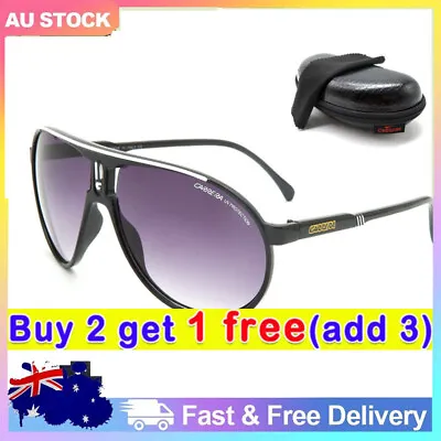 $14.99 • Buy 2023 Men Women's Retro Sunglasses Unisex Matte Frame Carrera Glasses UV400 AU