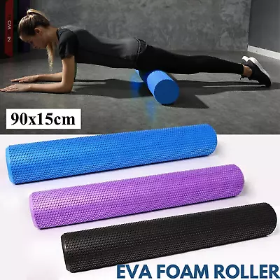 Pilates Foam Roller Long Physio Yoga Fitness GYM Exercise Training Massage 90CM • $37.99