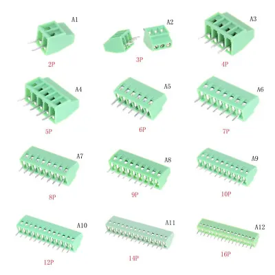 1PCS 2P-16P KF128 2.54mm PCB Universal Screw Terminal BlockA_-_ • $6.69