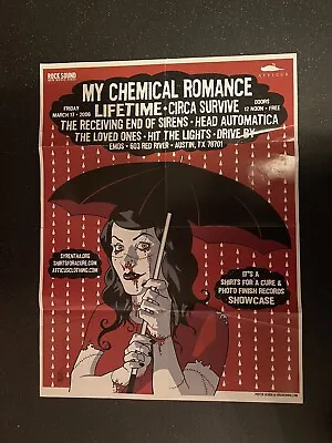 My Chemical Romance 2006 Festival Poster - Gerard Way Rock Sound • £15