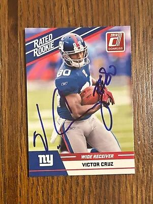 Victor Cruz Signed 2010 Donruss Rated Rookie #100 RC Card New York Giants NFL • $19.99