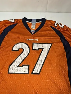 Mens Reebok NFL Denver Broncos Knowshon Moreno #27 Orange XL Football Jersey • $22