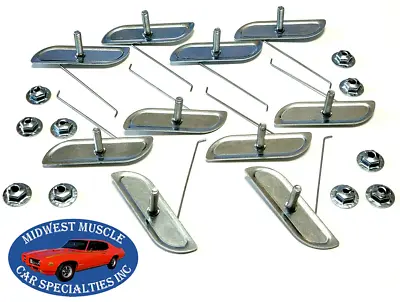 Ford 1 -2 1/4  Body Fender Door Quarter Trim Moulding Molding Clips Nuts 10pcs E • $19.99