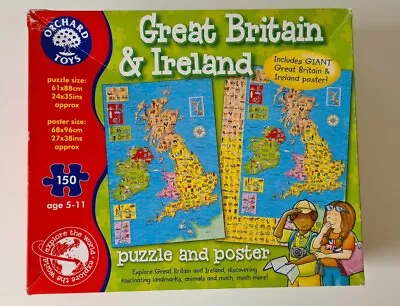 £5 • Buy Orchard Toys Great Britain And Ireland Jigsaw Puzzle And Poster 150pc - Complete
