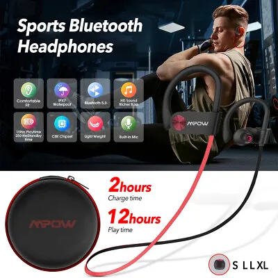 Mpow Wireless Bluetooth Headphones Noise Cancelling Over-Ear Stereo Earphones • £17.99