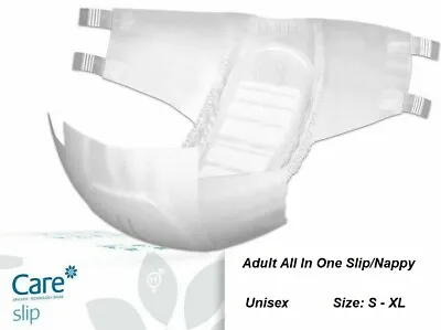 Adult Incontinence All In One Slips/Nappies Unisex Care Slip Plus S-XL112pcs • $182