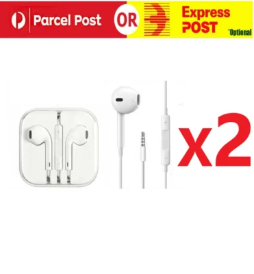 2x 3.5mm Earphones Headphones Headset Handsfree For Apple IPhone 4 5 6 Android • $9.49