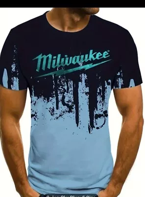 Graphic Milwk Tools Blue 2XL Short Sleeve Pocket T Shirt BRAND New FREE SHIPPING • $15.12